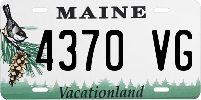 ME license plate 4370VG