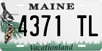 ME license plate 4371TL