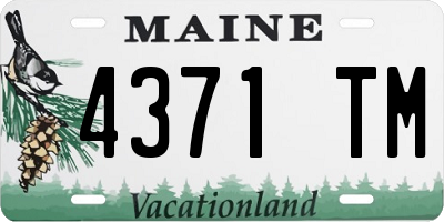 ME license plate 4371TM