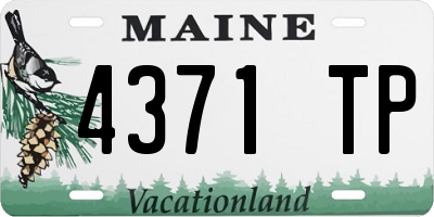ME license plate 4371TP