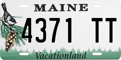 ME license plate 4371TT