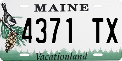 ME license plate 4371TX
