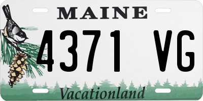 ME license plate 4371VG