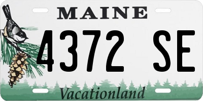 ME license plate 4372SE