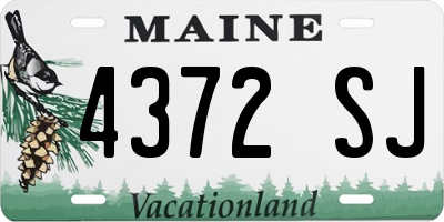 ME license plate 4372SJ