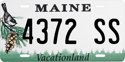 ME license plate 4372SS
