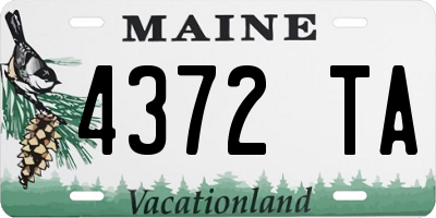 ME license plate 4372TA