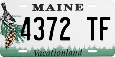 ME license plate 4372TF