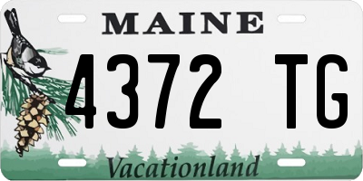 ME license plate 4372TG