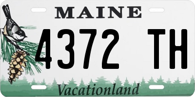 ME license plate 4372TH