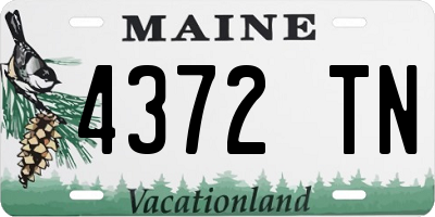 ME license plate 4372TN