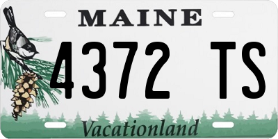 ME license plate 4372TS