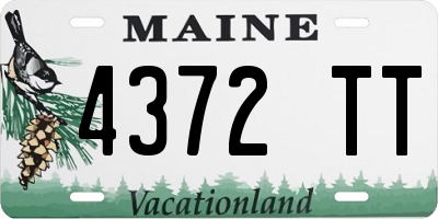 ME license plate 4372TT