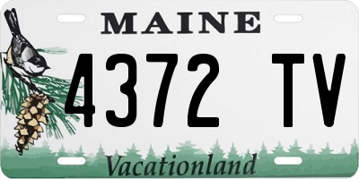 ME license plate 4372TV