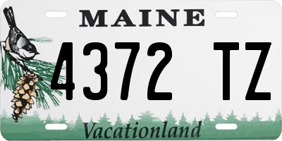 ME license plate 4372TZ