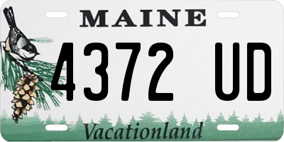 ME license plate 4372UD