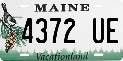 ME license plate 4372UE