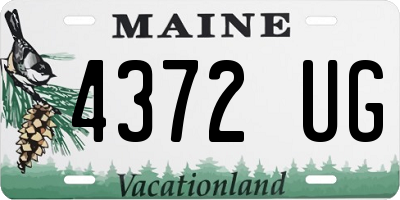 ME license plate 4372UG