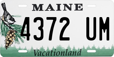 ME license plate 4372UM