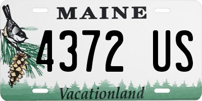 ME license plate 4372US