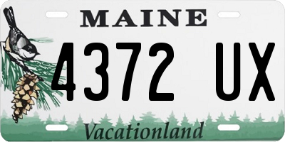 ME license plate 4372UX