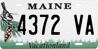 ME license plate 4372VA