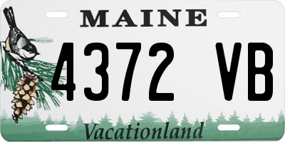 ME license plate 4372VB