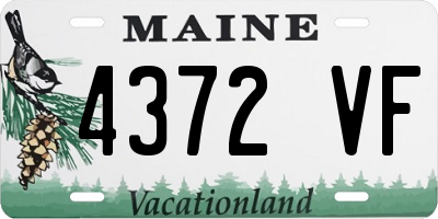 ME license plate 4372VF