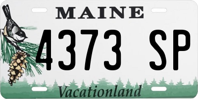 ME license plate 4373SP