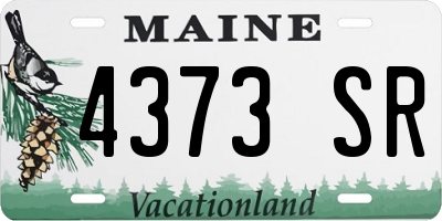 ME license plate 4373SR