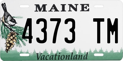 ME license plate 4373TM