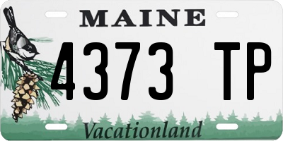 ME license plate 4373TP