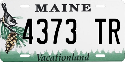 ME license plate 4373TR