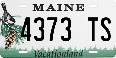 ME license plate 4373TS