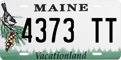 ME license plate 4373TT