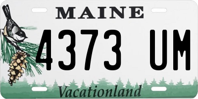 ME license plate 4373UM