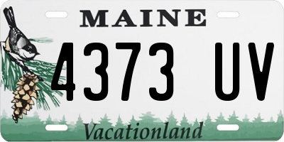 ME license plate 4373UV