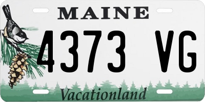 ME license plate 4373VG