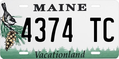 ME license plate 4374TC