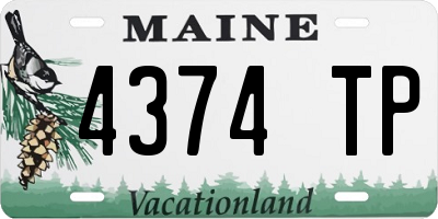 ME license plate 4374TP