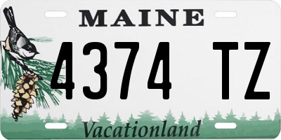 ME license plate 4374TZ
