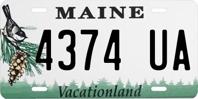 ME license plate 4374UA