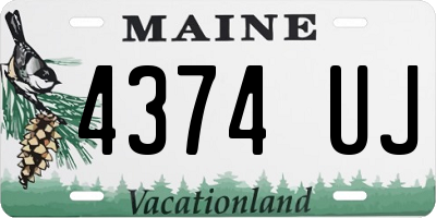 ME license plate 4374UJ