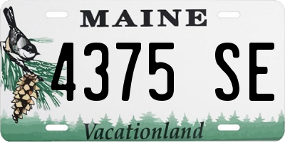 ME license plate 4375SE