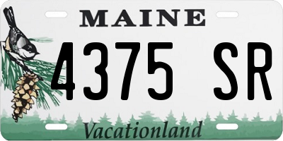 ME license plate 4375SR