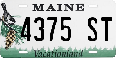ME license plate 4375ST
