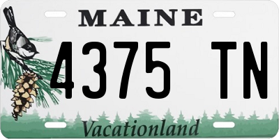 ME license plate 4375TN