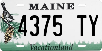 ME license plate 4375TY