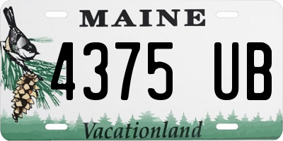 ME license plate 4375UB