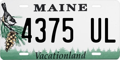ME license plate 4375UL